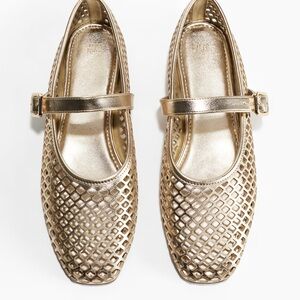 Perforated Mary Jane Flats